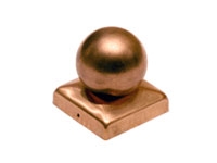 Pfostenkappe - Kupfer - Kugelform - 70x70mm