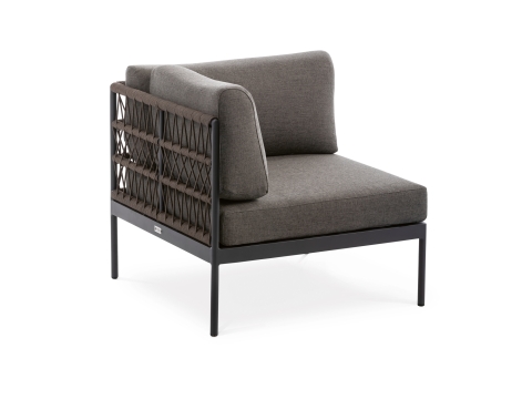 Niehoff Azuri Lounge Eckmodul Aluminium anthrazit 80x80cm inkl. Polster