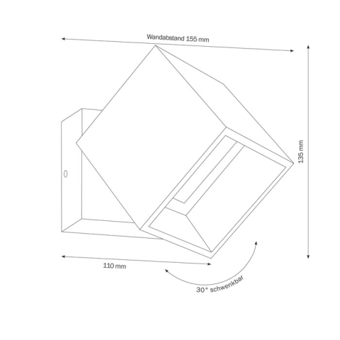 LCD Wandleuchte 5002 Graphit
