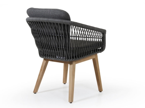 Brafab Kenton Diningstuhl geflochten, Teak Gestell, inkl. Kissen