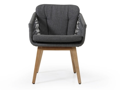 Brafab Kenton Diningstuhl geflochten, Teak Gestell, inkl. Kissen