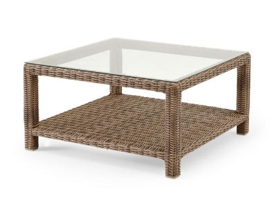 Brafab Ninja Loungetisch 90x90cm, New Rustic mit Glasplatte