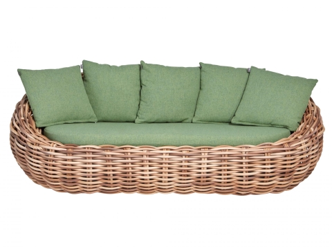 Apple Bee Cocoon Lounge Sofa Gr�n inkl. Kissen 236x130x92cm