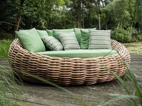 Apple Bee Cocoon Daybed Gr�n inkl. Kissen 220x220x92cm