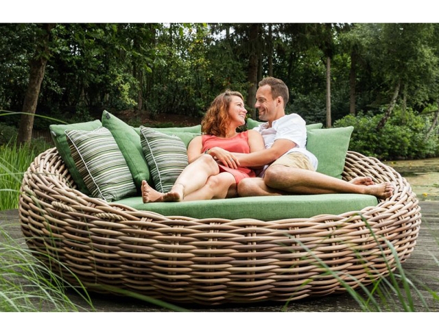 Apple Bee Cocoon Daybed Gr�n inkl. Kissen 220x220x92cm