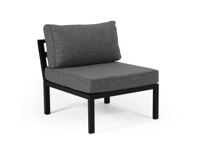 Brafab Weldon Mitte 70cm, Aluminium schwarz, inkl. Polster grau