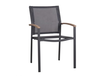 Zebra Alex Stapelsessel Ebony-Grey Aluminium graphit