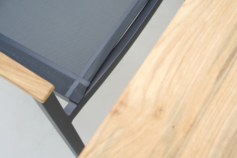 Zebra Alex Stapelsessel Ebony-Grey Aluminium graphit