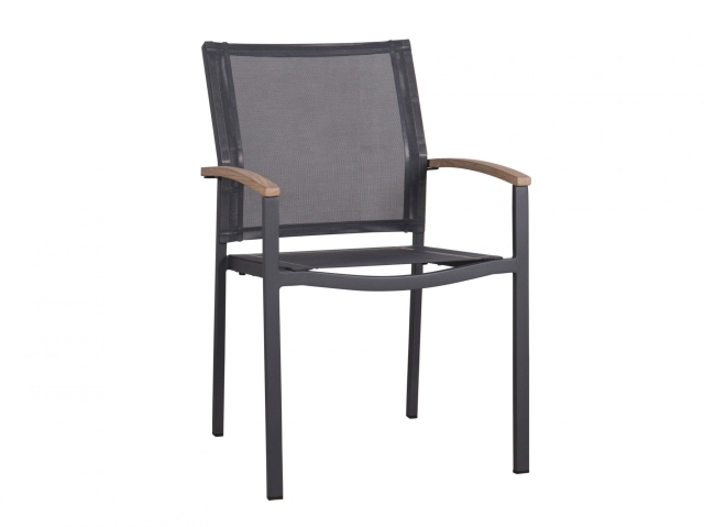 Zebra Alex Stapelsessel Ebony-Grey Aluminium graphit