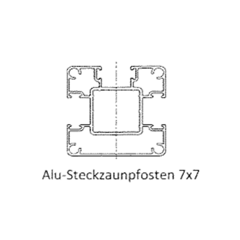 Groja Konsole GJ 48 f�r Alu-Steckzaunpfosten 7x7cm