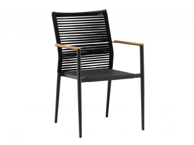 Zebra Spider Stapelsessel Aluminium graphit Rope anthrazit inkl. Kissen