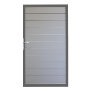 GrojaLumino Alu Steckzaun Universal-Tor 100x180cm silbergrau-anthrazit GrojaLumino Alu Steckzaun Universal-Tor 100x180cm silbergrau-anthrazit