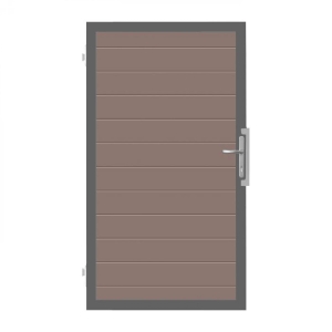 GrojaSolid BPC Steckzaun Tor Sonderbreite H:180cm terra-anthrazit