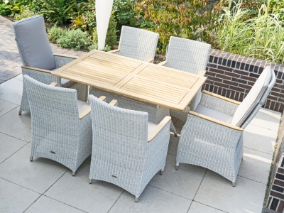 Zebra Gartenm&ouml;bel-Set Novus-Loomus Silk White