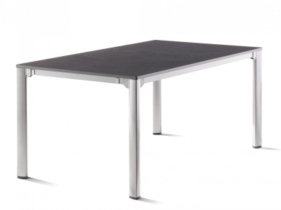 Sieger Exclusiv-Tisch verl&auml;ngerbar 165-225-285x95cm Alu graphit- Tischpl. Vivodur Schiefer
