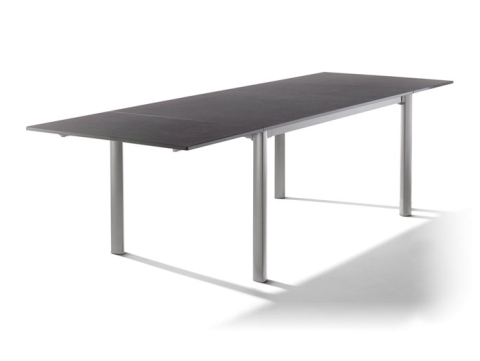 Sieger Exclusiv-Tisch verl�ngerbar 165-225-285x95cm Alu graphit- Tischpl. Vivodur Schiefer