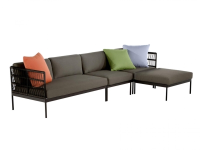 Niehoff Gartenm&ouml;bel Loungegarnitur Azuri 5 Aluminium anthrazit, 4-teilig