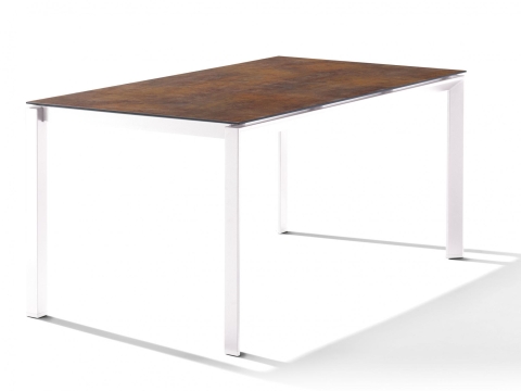 Sieger Gartentisch 160x90cm Polytec Bronze- Gestell Wei�