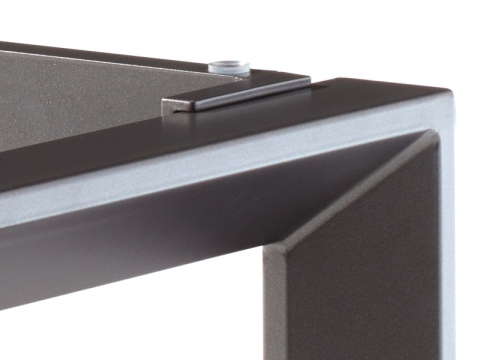 Sieger Gartentisch 160x90cm Polytec Beton dunkel-Gestell Eisengrau