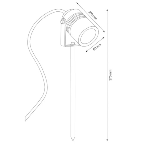 LCD Erdspie�strahler 5018 Schwarz