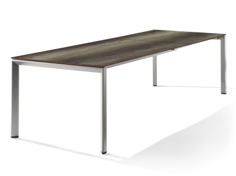 Sieger Tisch verl�ngerbar 180-290x100cm Graphit-Eiche dunkel