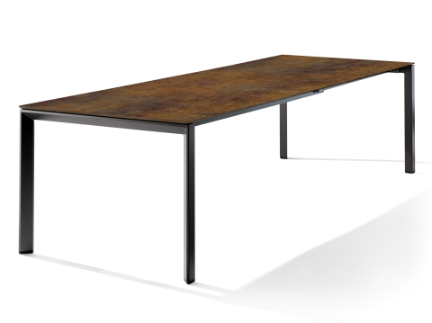 Sieger Tisch verl�ngerbar 180-290x100cm Eisengrau-Bronze