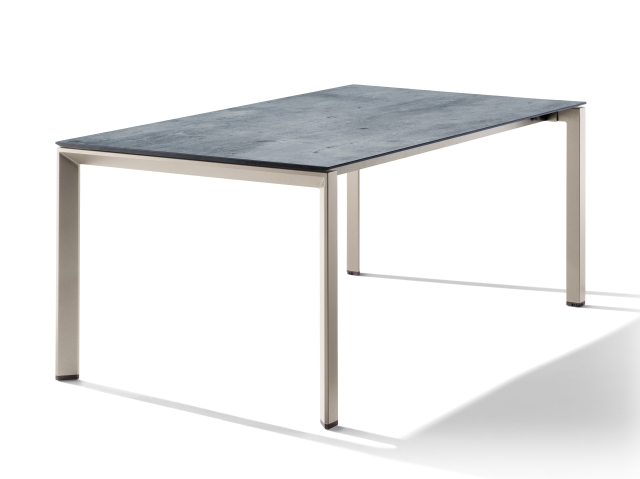 Sieger Tisch verl�ngerbar 180-290x100cm Champagner-Zement-graphit