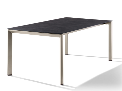 Sieger Tisch verl�ngerbar 180-290x100cm Champagner-Zement anthrazit
