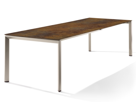 Sieger Tisch verl�ngerbar 180-290x100cm Champagner-Bronze