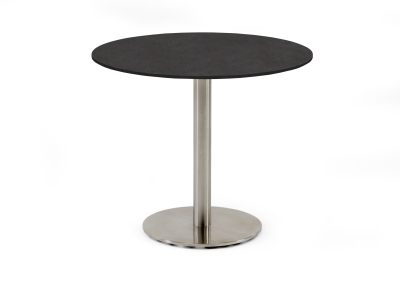 Niehoff Bistro Tisch rund 95cm, HPL Granit-Design, Edelstahl-Gestell