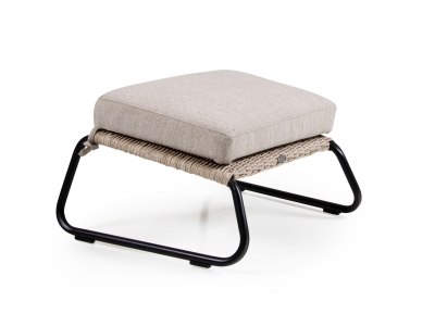 Brafab Midway Fu&szlig;hocker, Geflecht beige, inkl. Kissen