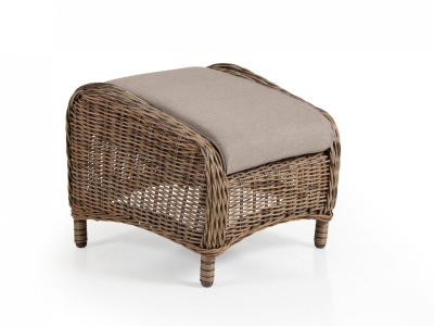 Brafab Rosita Fu&szlig;hocker, Geflecht beige, inkl. Kissen