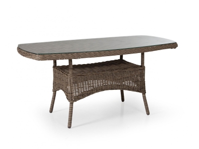 Brafab Rosita Kaffeetisch, Geflecht beige, 150x80x70cm