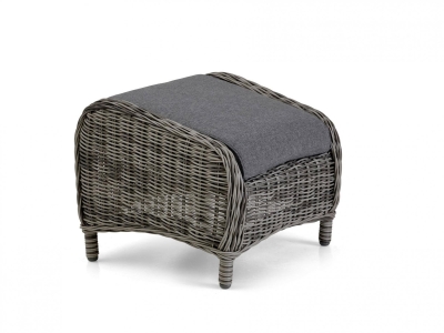 Brafab Rosita Fu&szlig;hocker, Geflecht grau, inkl. Kissen