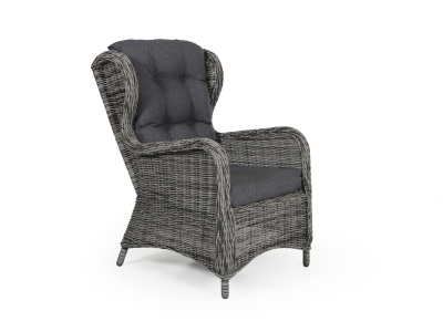 Brafab Rosita Gartensessel, Geflecht grau, inkl. Kissen