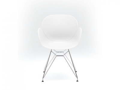 Niehoff Sushi Schalensessel Gestell verchromt white Niehoff Sushi Schalensessel Gestell verchromt white