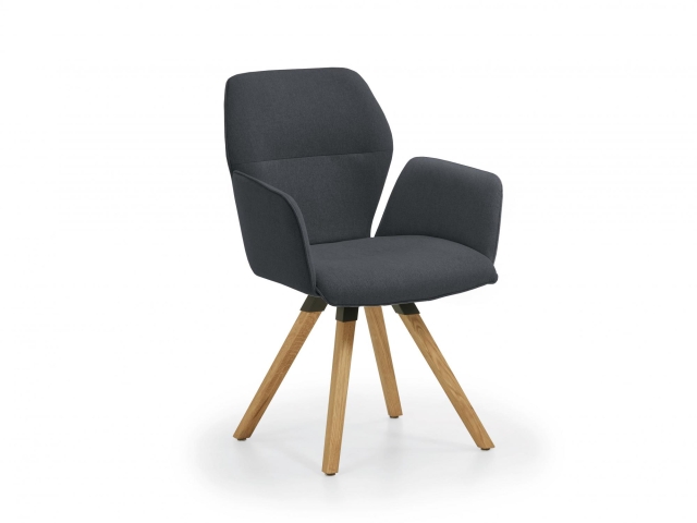 Niehoff Merlot Armlehnstuhl Eiche bianco drehbar Venice graphit