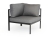 Brafab Leone Lounge Eckmodul, 74x74cm Aluminium schwarz inkl. Polster