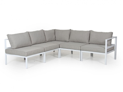 Brafab Leone Loungegarnitur, Aluminium wei&szlig;, inkl. Polster