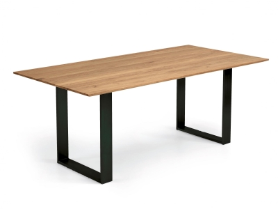 Niehoff Oak Edition Tisch Charaktereiche Cubic Kufengestell Eisen schwarz 160x90cm Niehoff Oak Edition Tisch Charaktereiche Cubic Kufengestell Eisen schwarz 160x90cm