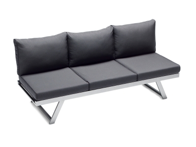 Sieger Auckland Daybed, Aluminium graphit inkl. Polster grau 204x72x81cm