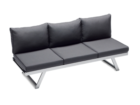 Sieger Auckland Daybed, Aluminium graphit inkl. Polster grau 204x72x81cm
