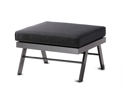 Sieger Auckland Hocker-Loungetisch eisengrau- inkl. Polster grau 72x72x47cm