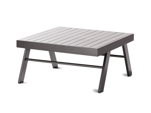 Sieger Auckland Hocker-Loungetisch eisengrau- inkl. Polster grau 72x72x47cm