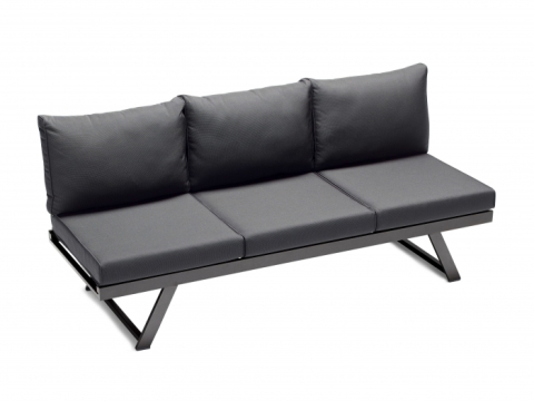 Sieger Auckland Daybed-Set, Aluminium eisengrau - Polster grau