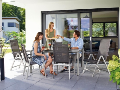 Sieger Salerno Gartenm&ouml;bel-Set Aluminium graphit