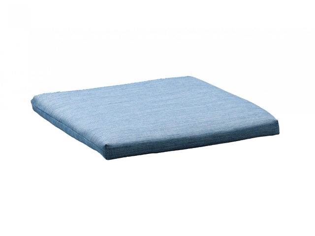 Sieger Hocker-Auflage Baumwoll-Polyester-Mix, hellblau 49x49x4cm