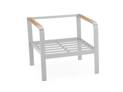 Best Richmond Lounge Sessel, wei&szlig;-Teak