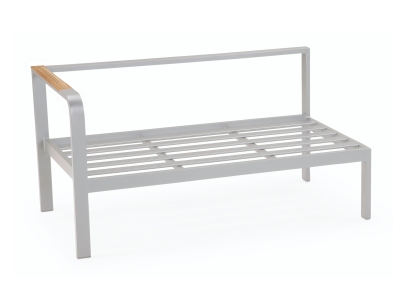 Best Richmond Lounge Seitenteil links, wei&szlig;-Teak