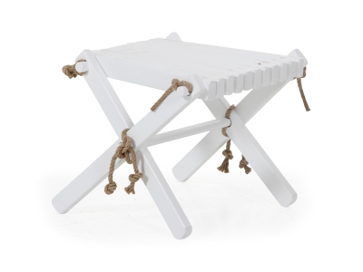 Brafab Ribbon Fu&szlig;hocker wei&szlig;